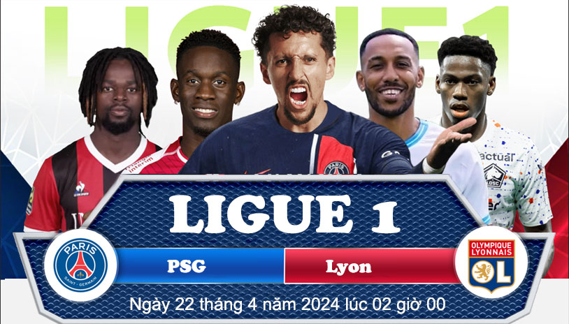 LIGUE1-Paris Saint-Germain vs Lyon 22-4-2024 2h